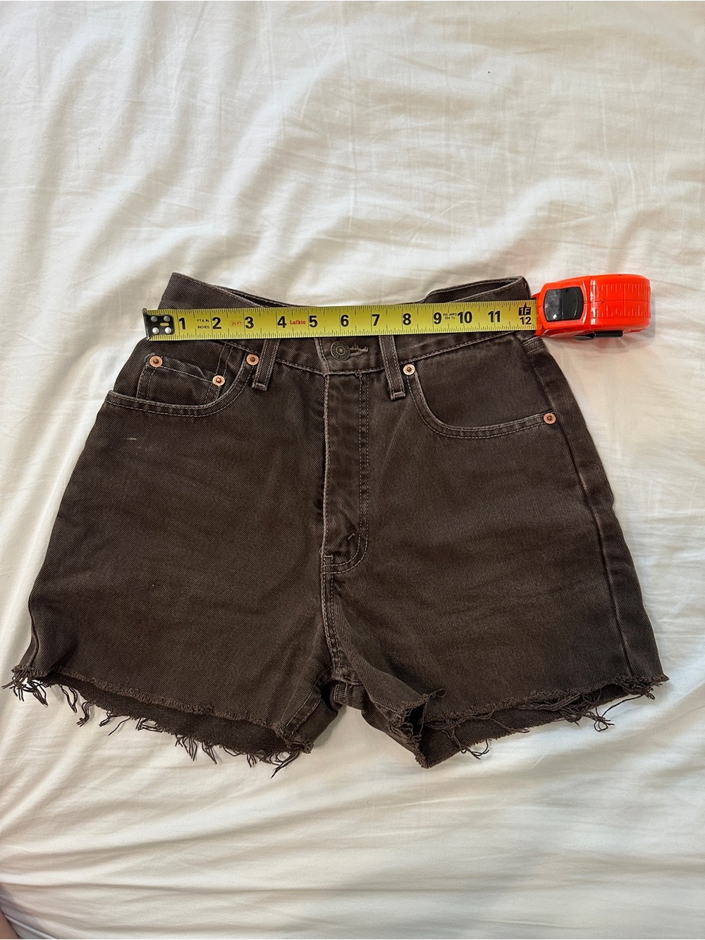 Vintage Levi’s Chocolate Brown Cutoff Jean Shorts - Picture 3 of 5